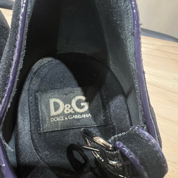 Dolce & Gabbana Vintage Velvet Mary Jane heels size 39/ US 8.5 - Picture 3 of 11